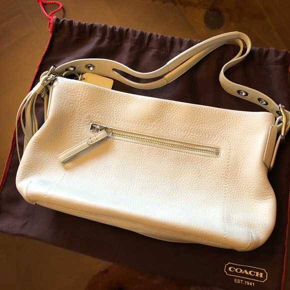 Cream Coach Hobo Purse - Picture 1 of 8